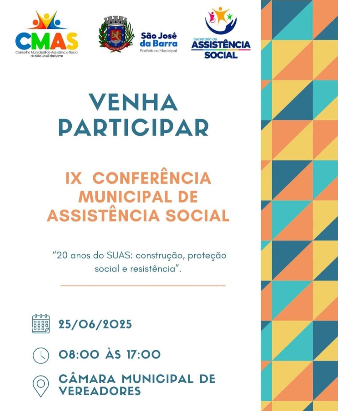 Convite Conferência Assistência Social