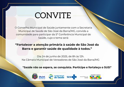 Convite Conferência de Saúde